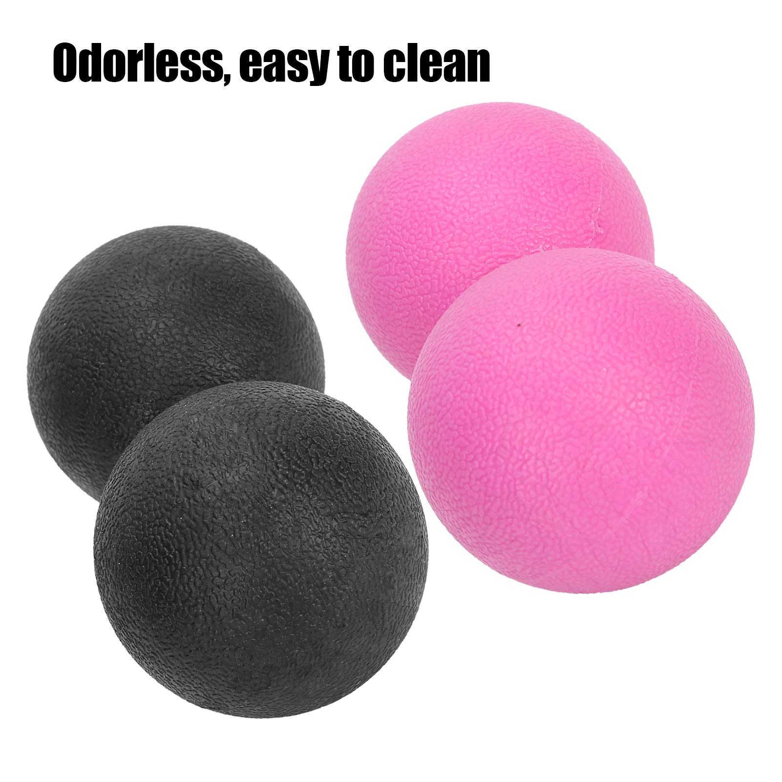 TPR-Massageball-Set, Tragbare Faszien-Übungsbälle Zur Muskelentspannung und Schmerzlinderung – Ideal für den Heim- oder Bürogebrauch, 3 Einheiten (Schwarz+Rosarot+Blau)