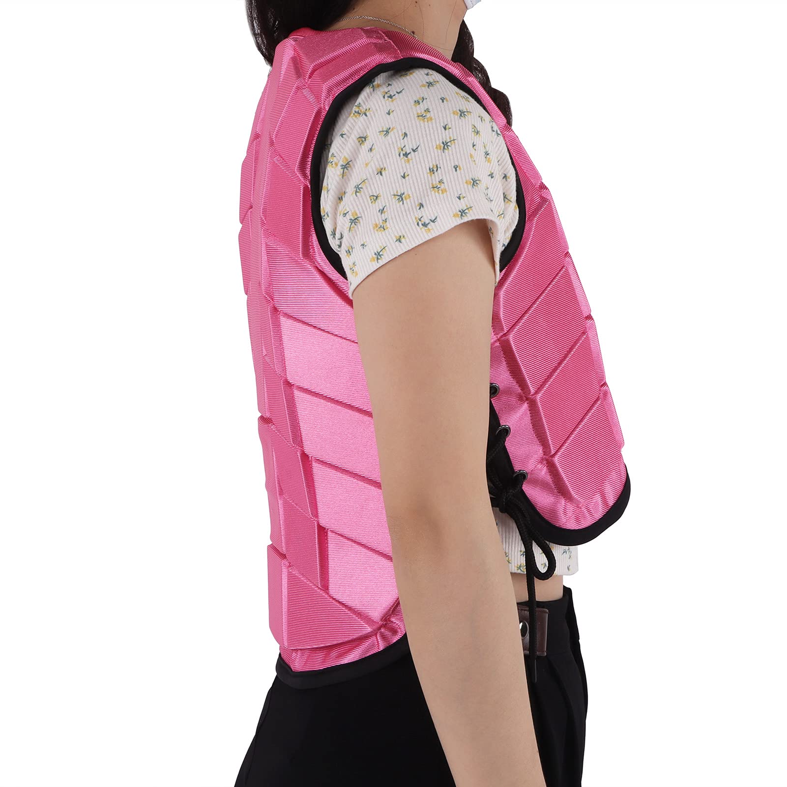 Giubbotto protettivo per bambini con imbottitura in schiuma, per equitazione, colore rosa