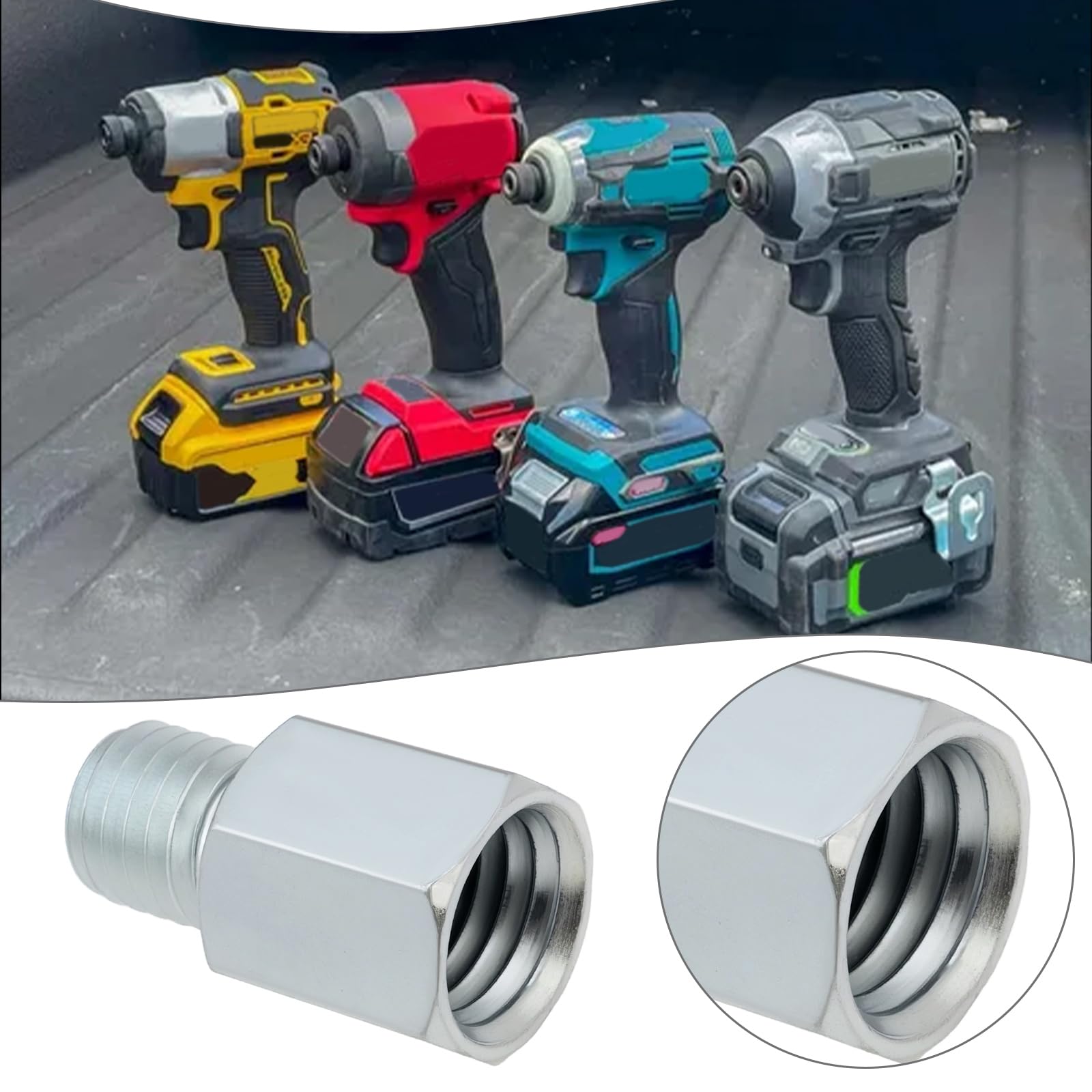 The Lord of the Tools 2PCS 5/8 11 Female to M14 Male Adapter Angle Grinder Attachment Adapter Compatible with Dewalt Compatible with Makita Compatible with Milwaukee Compatible with Hitachi - Image 3