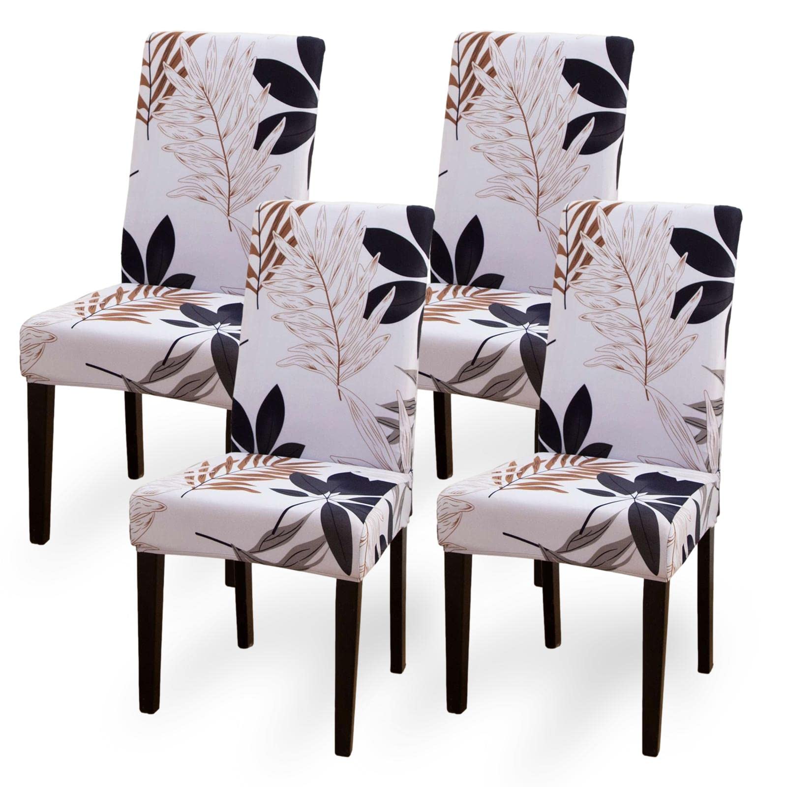 Aisprts Chair Covers for Dining Chairs 4, Dining Chair Covers Set of 4, Elastic Dining Room Chair Covers, Removable Washable Chair Cover with Backrest for Home Decor, Kitchen, Hotel, Party — image 1