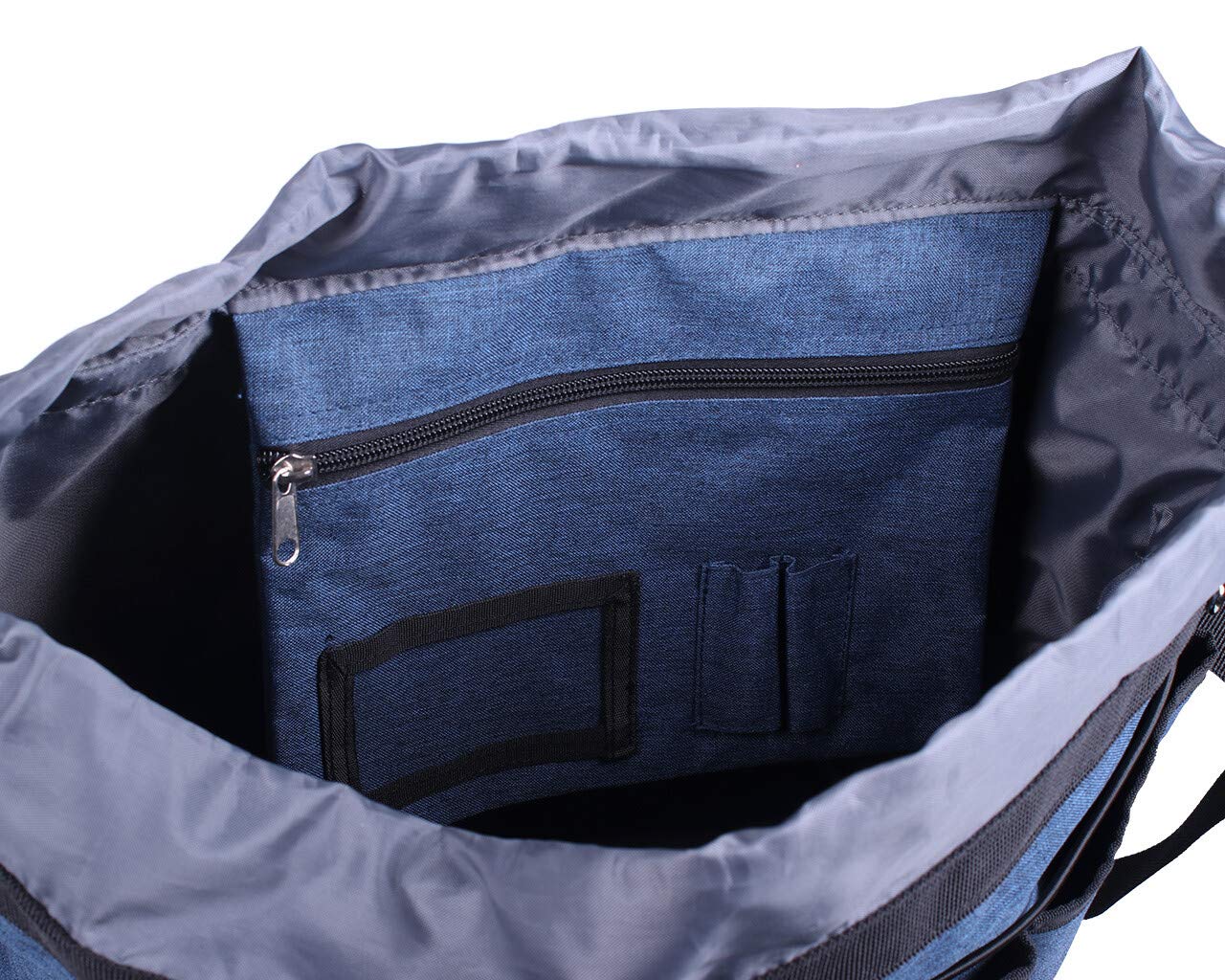 QHP Putztasche Tragegriffe Schulterriemen Gummizug viele Fächer (Blau)