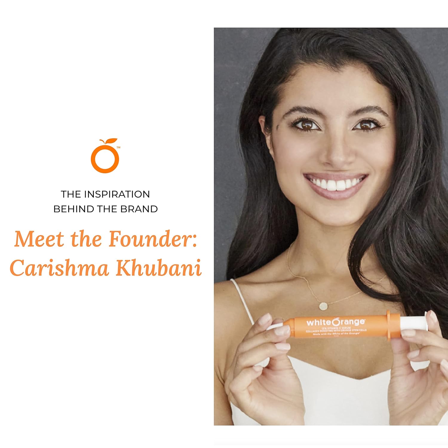 White Orange The Only Vitamin C Serum Made with White Part of Orange, Anti Aging, THDA Hyaluronic Acid Vitamin E OrangeStem®, Hydrating & Brightening Serum for Dark Spots Fine Lines & Wrinkles