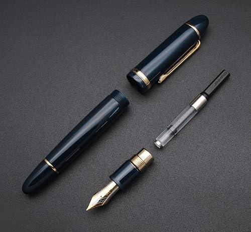 Miniatura 4 de JINHAO X159 Pluma estilográfica (F Nib 0.020 in, azul oscuro con clip dorado)