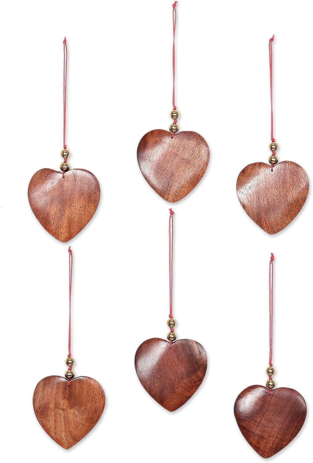 NOVICA Decorative Hand Beaded Cotton Blend Hanging Holiday Ornaments, Multicolor, Lavish Delhi' (Set of 5)