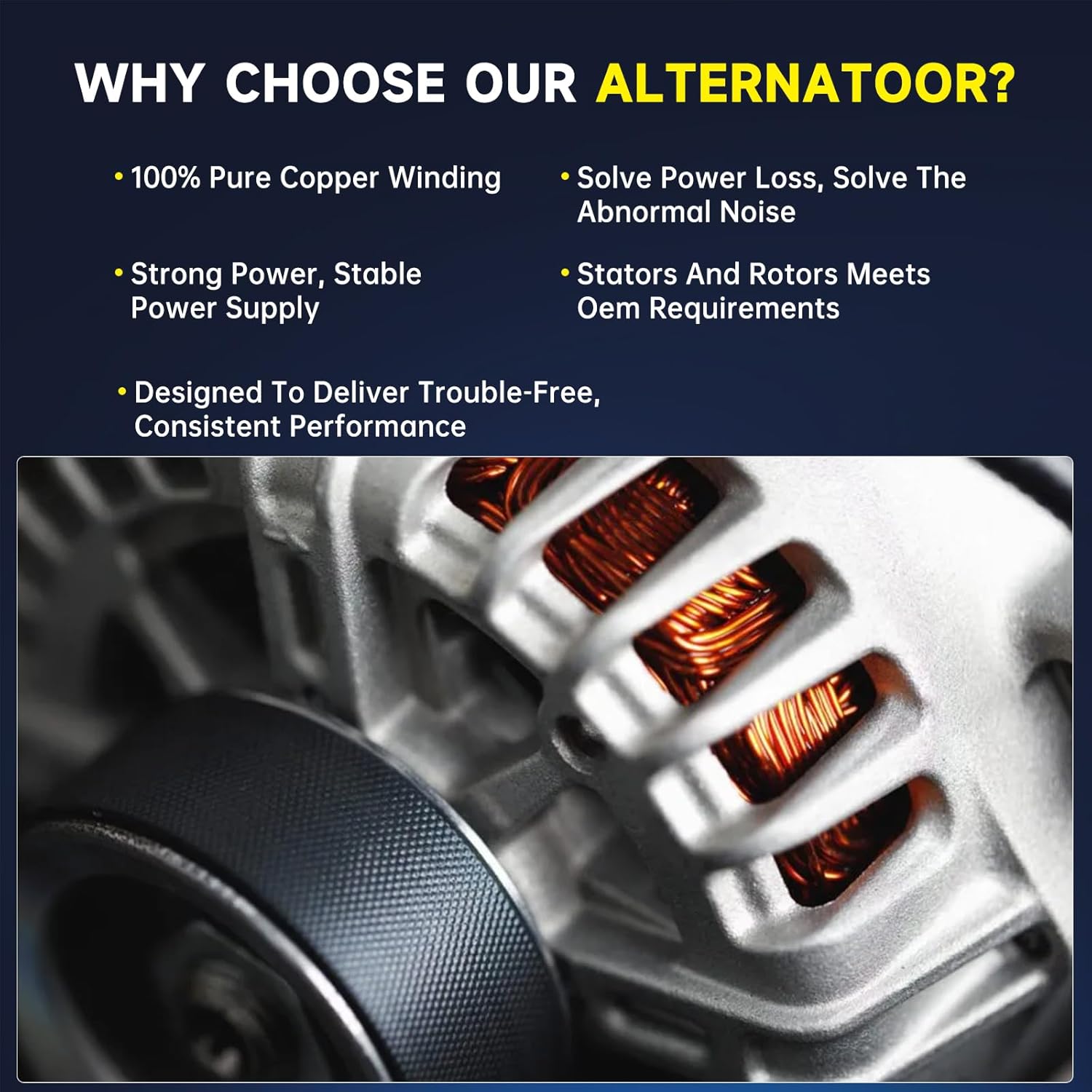 New Car Alternator AC Generator for Honda Odyssey V6 (3.5L) 2014-2017 2016 2015 AC Generator Replace （REF: 31100-Rv0-A11 31100-RV0-A12 12V 130A)