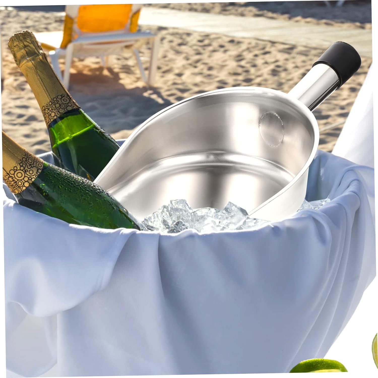 Stainless Steel Food Shovel Heavy Duty Dried Food Scoop for Kitchen Multi-Function Ice Cube Shovel Utility Scoop for Home and Freezer