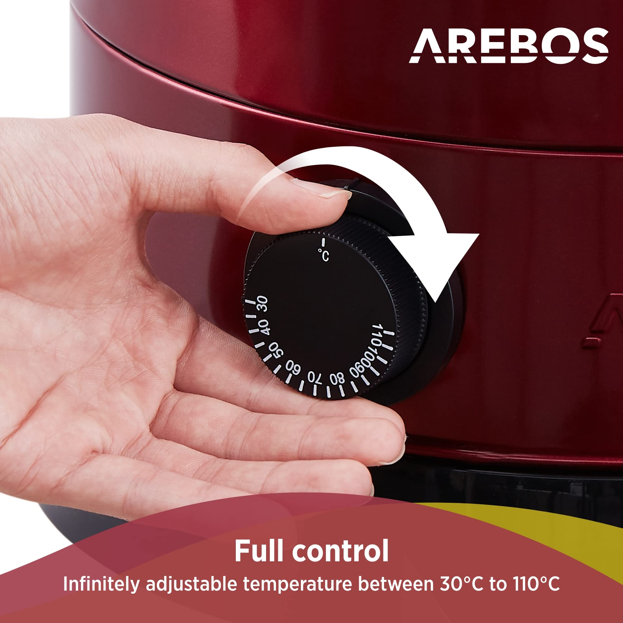 Bollitore Arebos 6.8L - Distributore Bevande Calde, Temperatura Regolabile 30-110°C, Per Vin Brulè E Tè - Foto 5