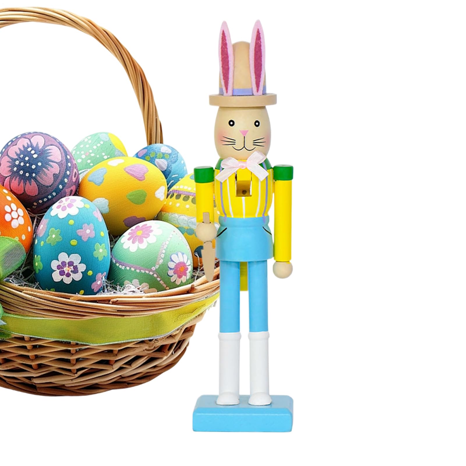 Casse-noisette en bois haut de gamme figurine de lapin pour decoration interieure soignee