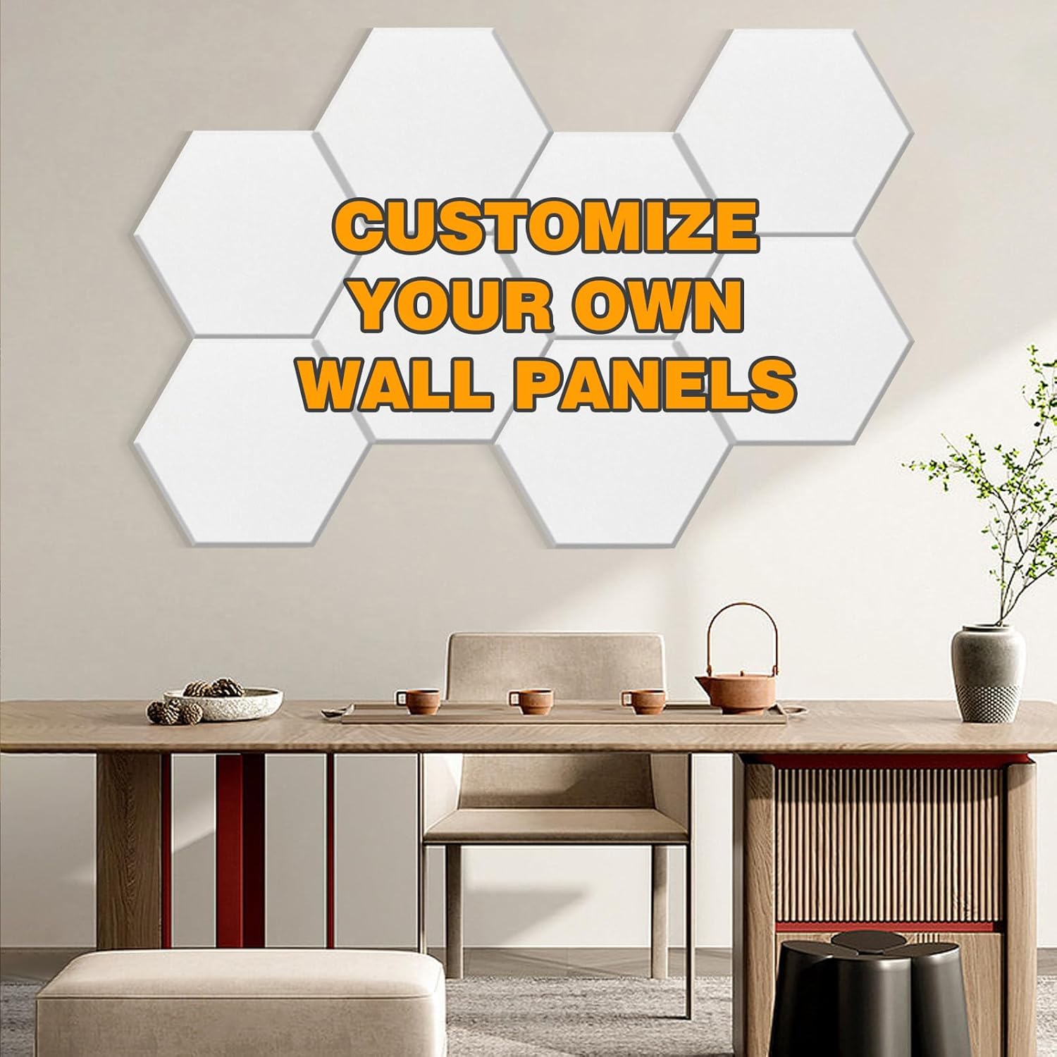 Custom Art Acoustic Panels, Custom Soundproof Panels, Customized Acoustic Pannel Wall Art for Office Living Room Home Decor (55.12INCH X 35.4INCH 12PCS)