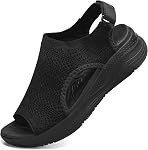 Femmes Arch Support Orthotic Walking Sandales Open Toe Bracelet de cheville réglable