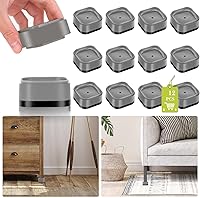 Vista 12 de Paquete de 4 elevadores de muebles de 1 pulgada, elevadores de cama ajustables resistentes para mesa, escritorio, sillón, silla, sofá, gabinete