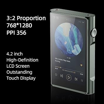 SHANLING M3 Ultra MP3/MP4 Player,Portable Hi-Res Bluetooth Audio Player,4.2inch LCD Touch Screen|MQA 16X|2.4G/5G|3500mAh| 3+32GB+2TB Scalable|Android 10|Dual ES9219C DAC/AMP|3.5mm&4.4mm Output (Green)