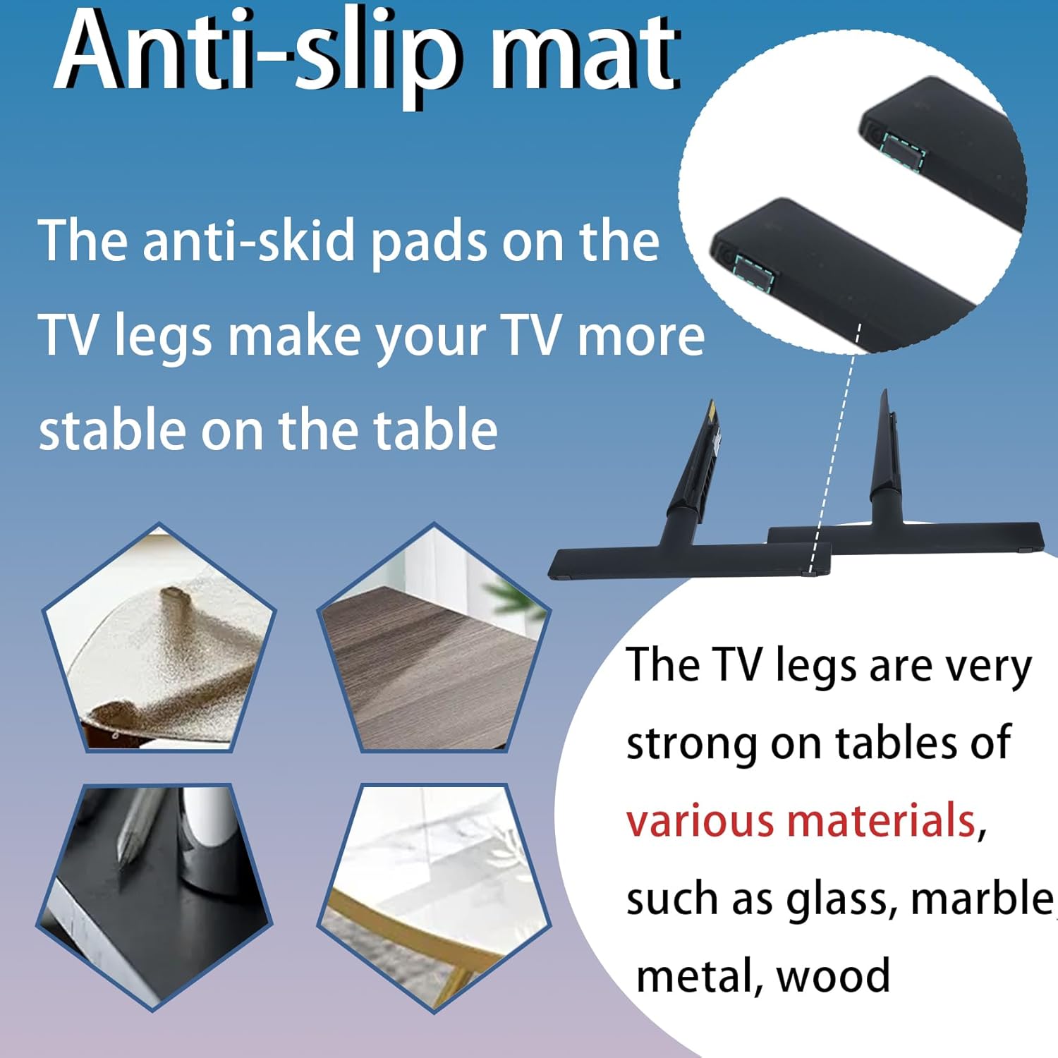 UN55AU8000FXZA Legs BN63-19338B TV Replacement Legs Compatible with Samsung 50 55 inch UN50AU8000FXZA UN55AU8000FXZA UN50CU8000FXZA UN55CU8000FXZA OEM Legs Stand,No Screws Required