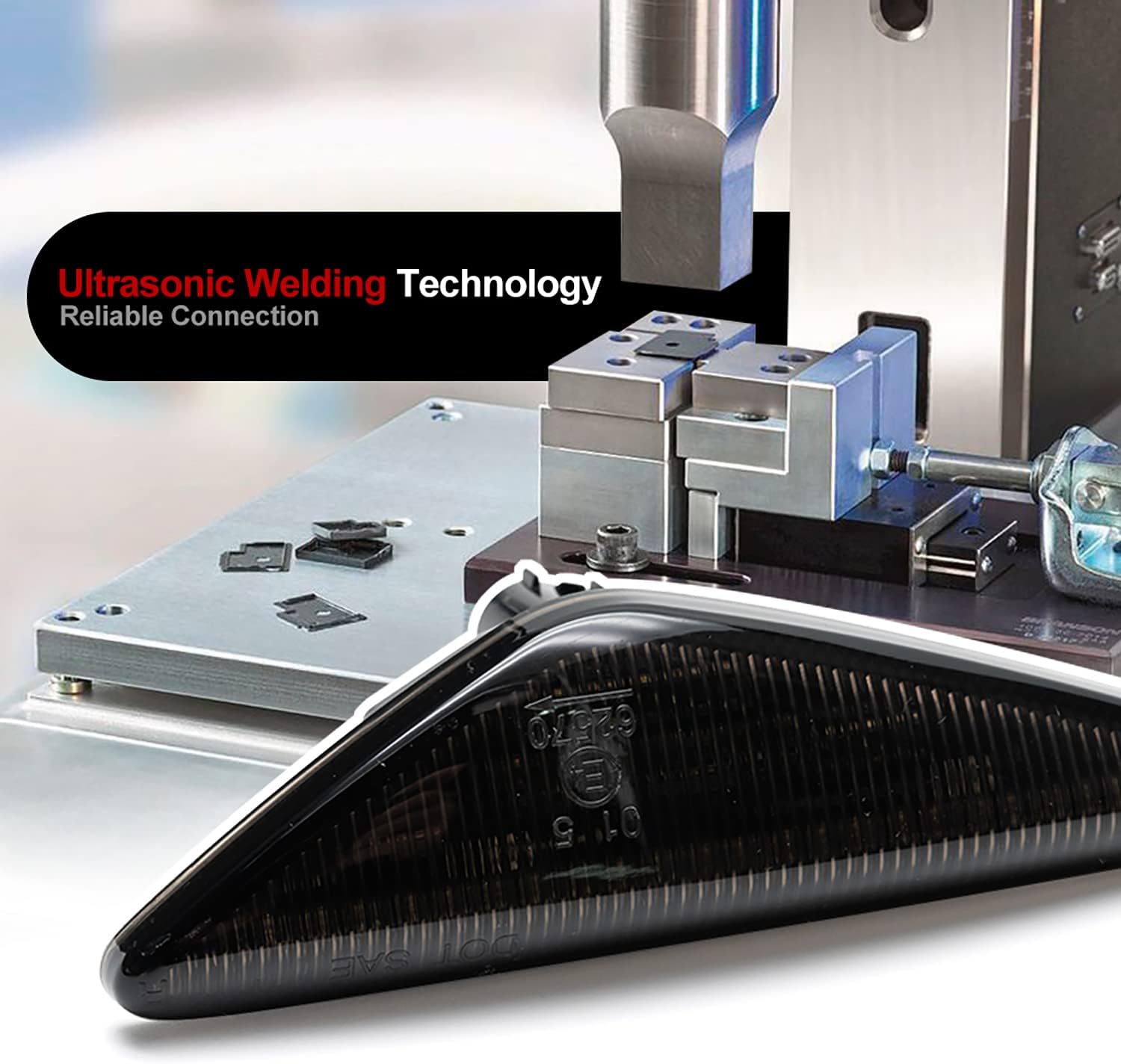 2Pcs Dynamic Blink Amber LED Side Marker Light For BMW 3 Series E46 Coupe Convertible LCI 323Ci 325Ci 328Ci 330Ci 2004-2006 Fender Turn Signal lights Smoked Lens