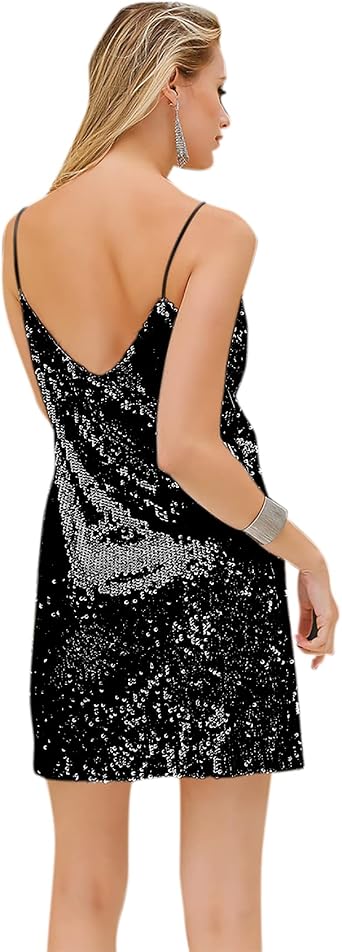 silver sequin dress amazon