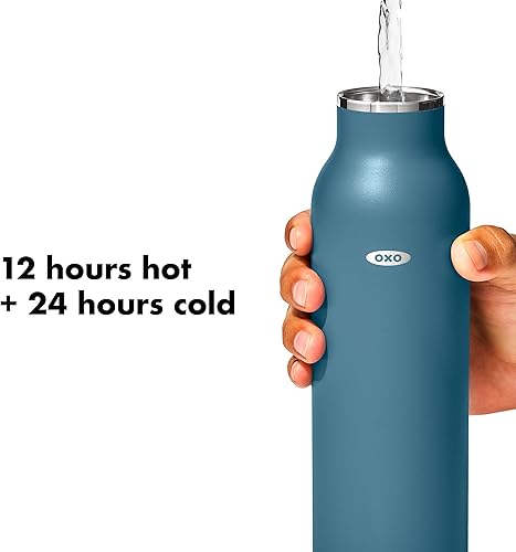 Miniatura 5 de OXO Strive - Botella de agua aislada de 24 onzas con tapa estándar, aguamarina