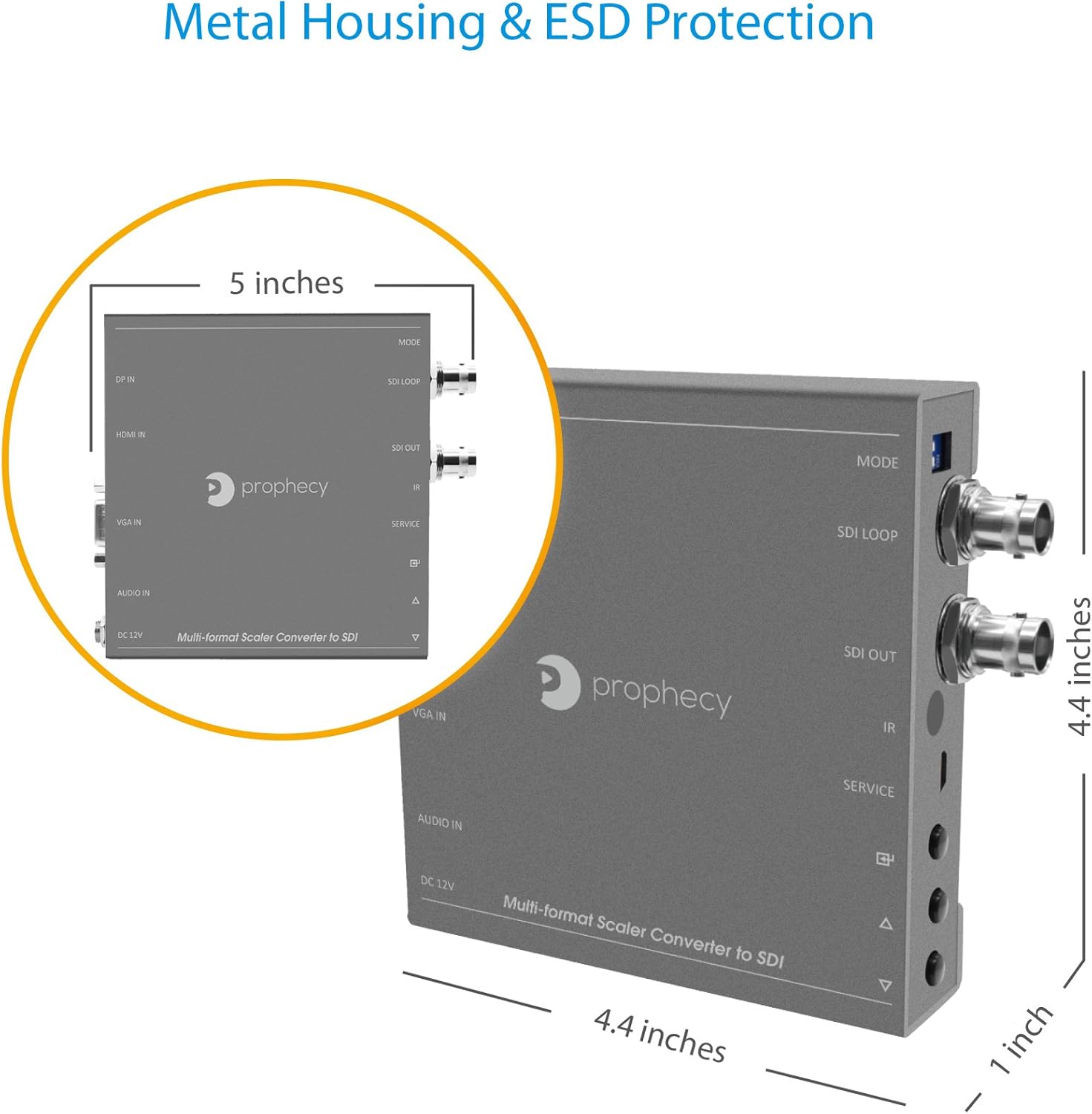 Bеѕt Sеllеr gofanco Prophecy Multi Video Format to SDI Scaler Converter – Input HDMI/Mini DisplayPort/VGA, SDI Output up to 3G/HD/SD-SDI, SDI Loopout, Frame Rate Conversion, TAA Compliant (PRO-Scaler2SDI)