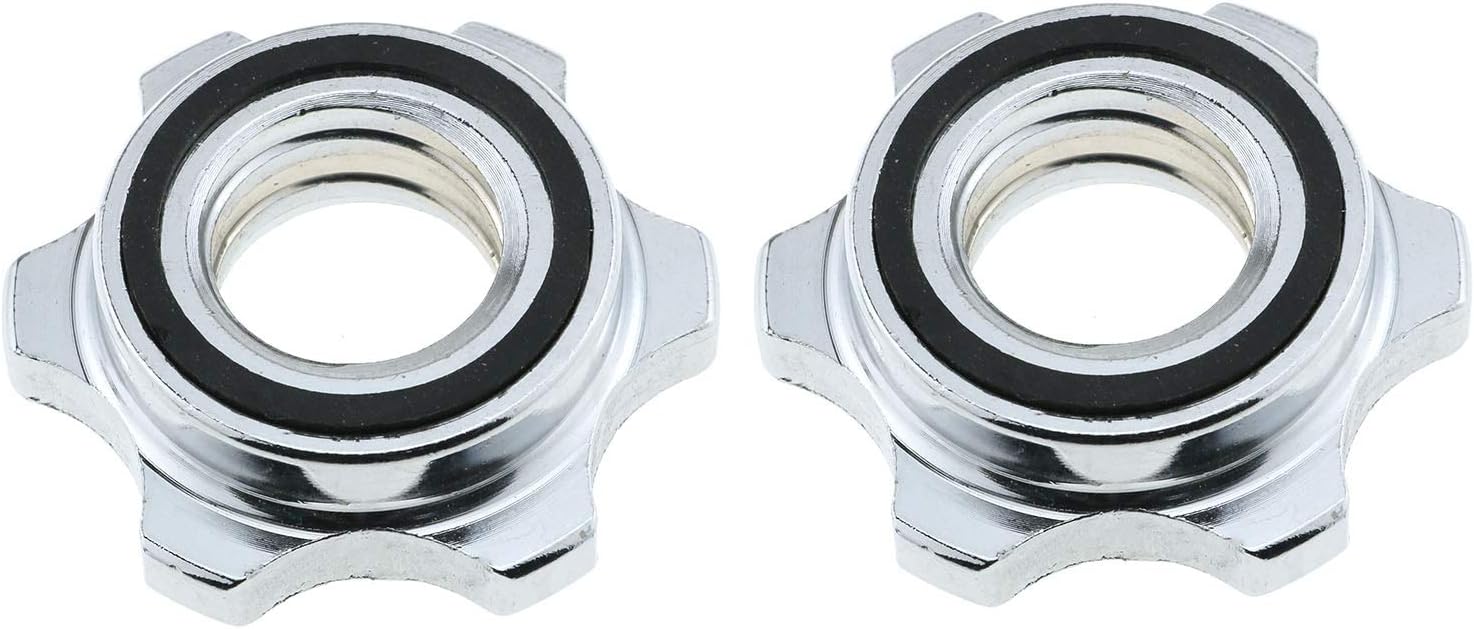 Eoutstanding Barbells Hex Nut 2PCS 1nch/25mm Spin Lock Collar Screws Dumbbell