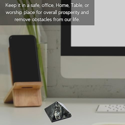 Miniatura 311 de Amazing Gemstone White Agate Snow Quartz Pyramid Crystal Healing Stones - 1" Great Pyramid Figurine of Natural Stone Pyramid for Meditation, Reiki