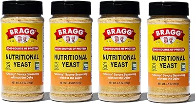 Bragg Nutritional Yeast Seasoning – Vegan, Gluten Free Cheese Flakes – Good Source of Protein & Vitamins – Nutritious Savo...