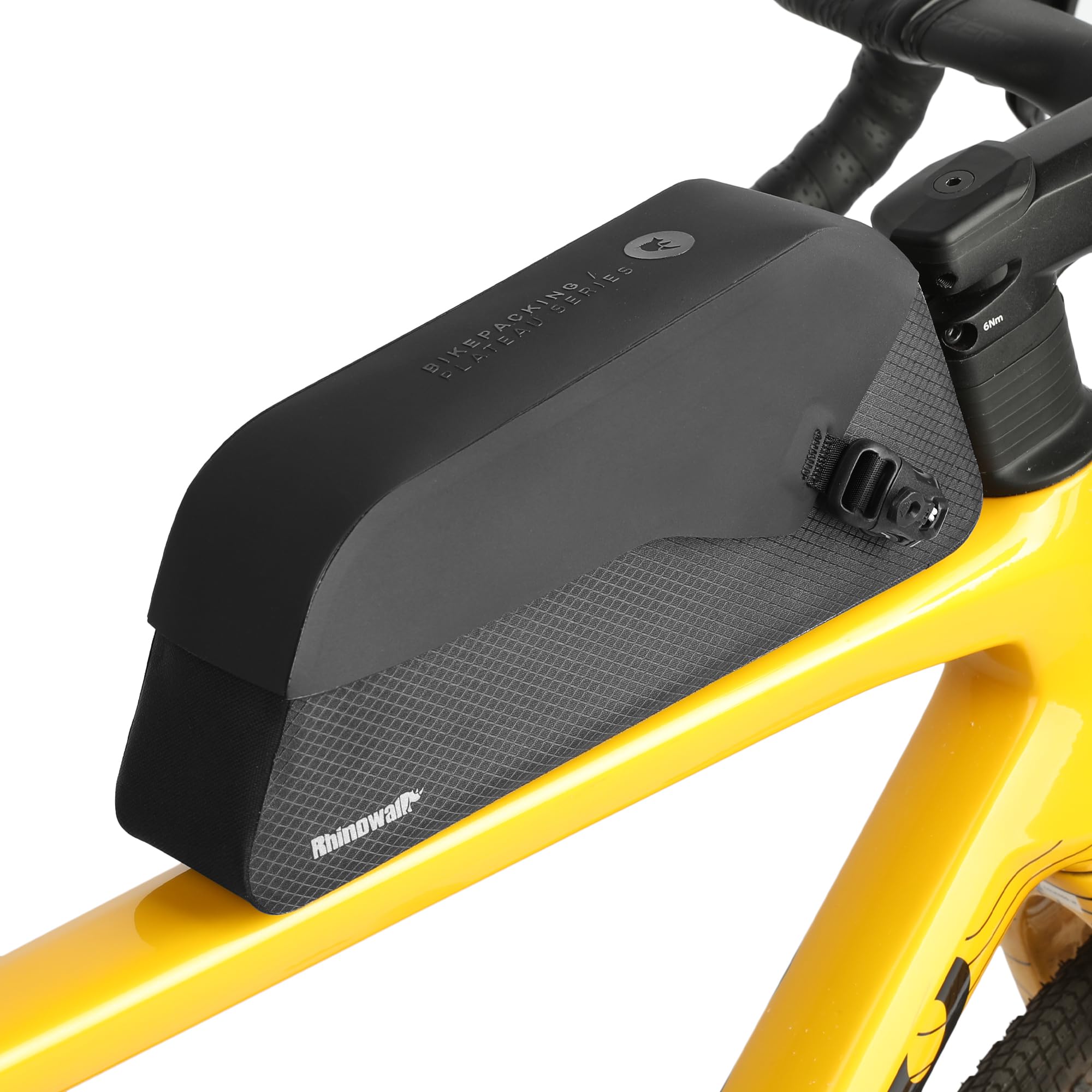 Rhinowalk Sacoche de cadre de vélo de 1,5 l avec rabat magnétique, entièrement étanche et stable, sac de cadre de vélo, sac de vélo professionnel, accessoires de cyclisme pour VTT, vélo de route, XXL