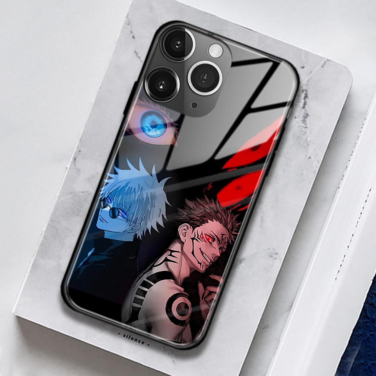 King of Curses vs Six Eyes Anime Aesthetic TPU Case for iPhone 15 Plus image 3