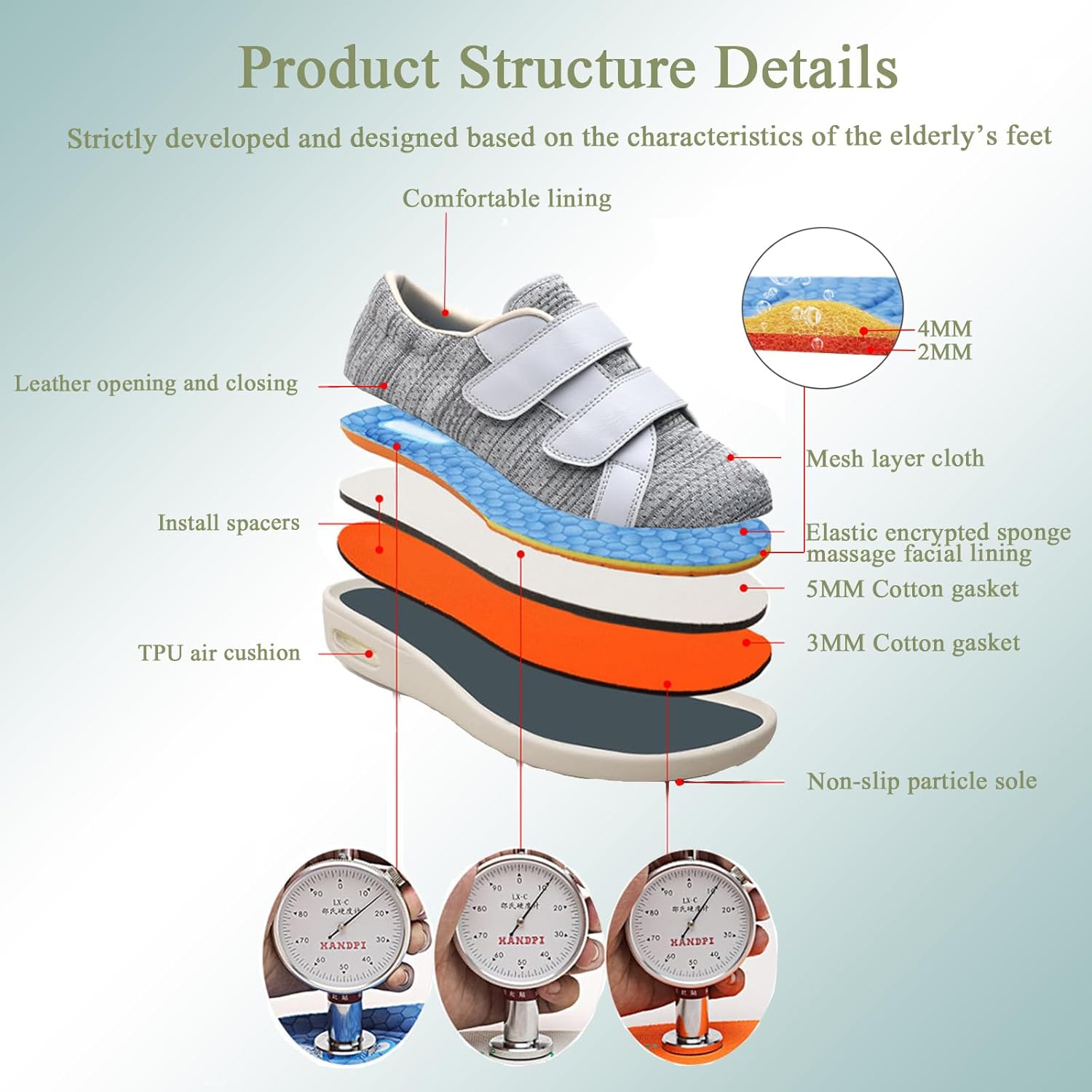 Generic Wide Diabetic Shoes for Men Wide, Memory Foam Diabetic Slipper with Adjustable Closures, Women's Elderly Shoes, Shoes for Swollen Feet Women