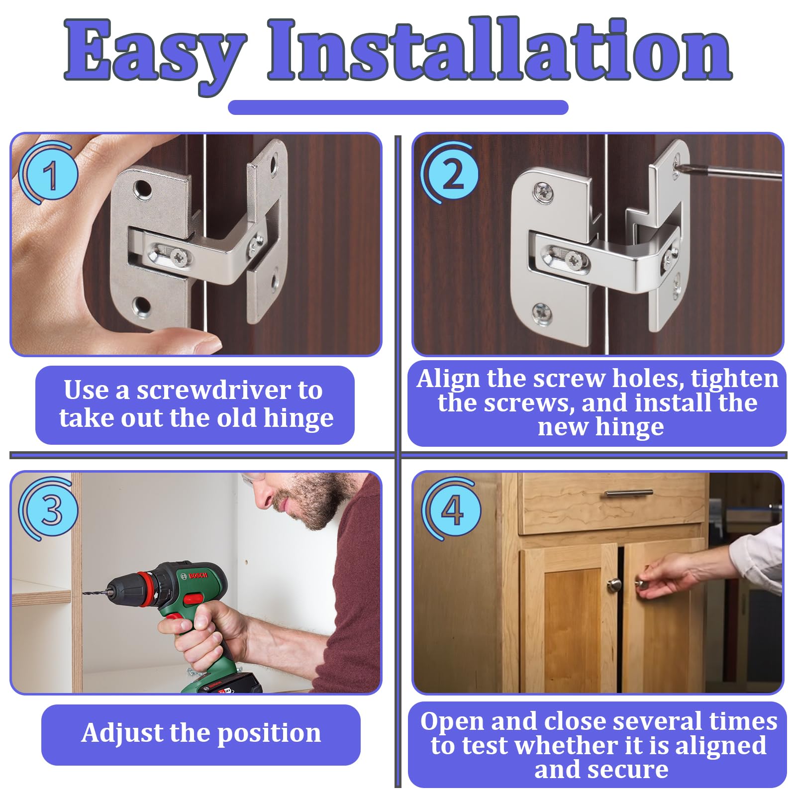 Adjustable Cabinet Hinges - Kamrexi Pie Cut -5