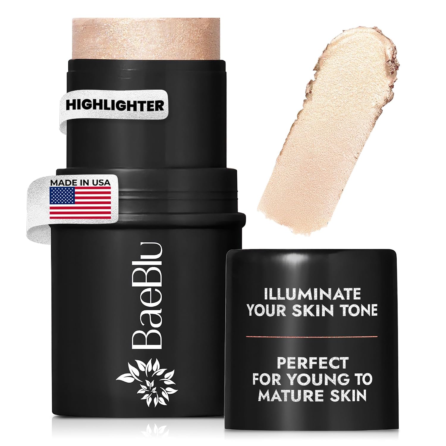 Organic Cream Highlighter Stick, 100% Natural, Made in USA, Chardonnay