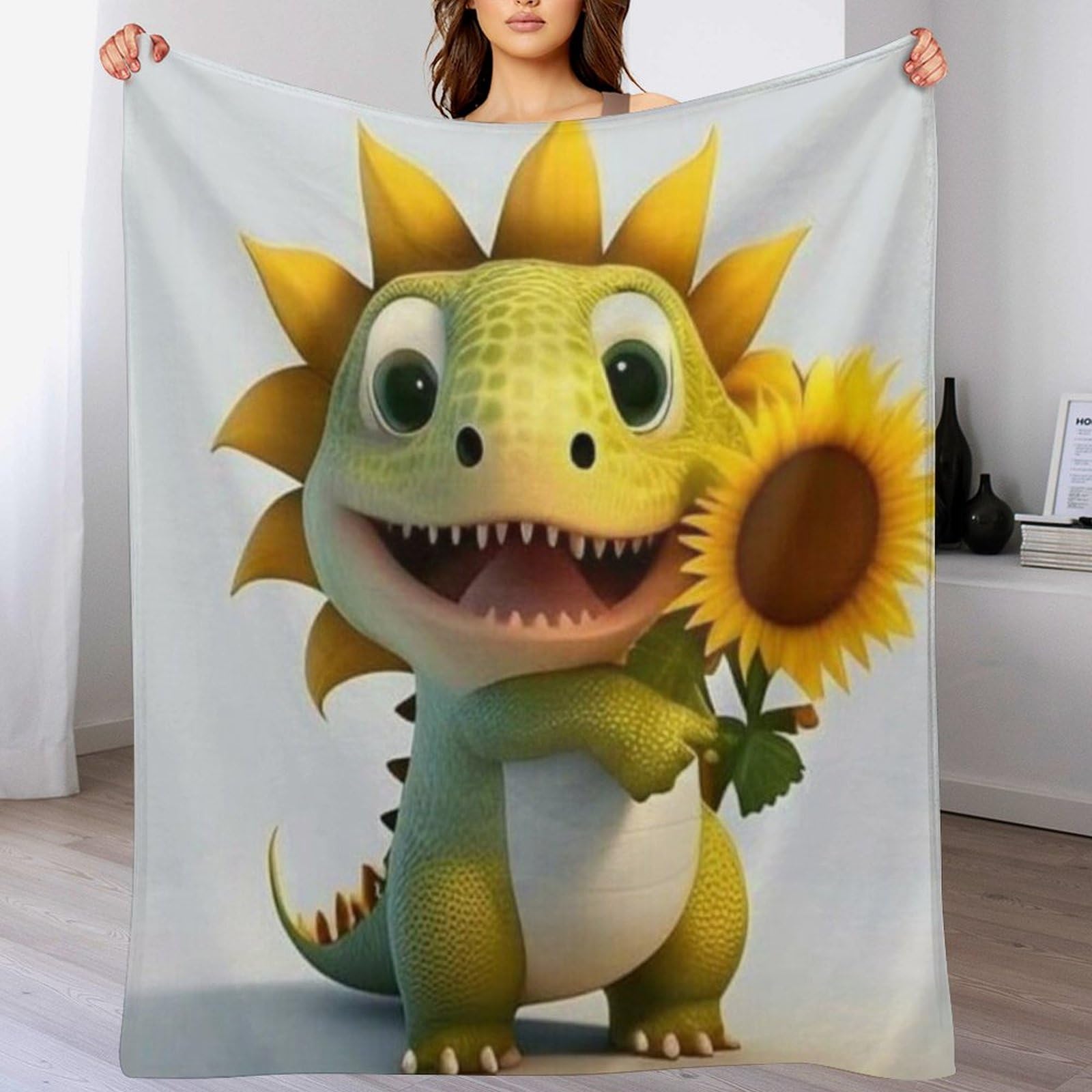 Couverture dinosaure douce 100x130cm idée cadeau enfant
