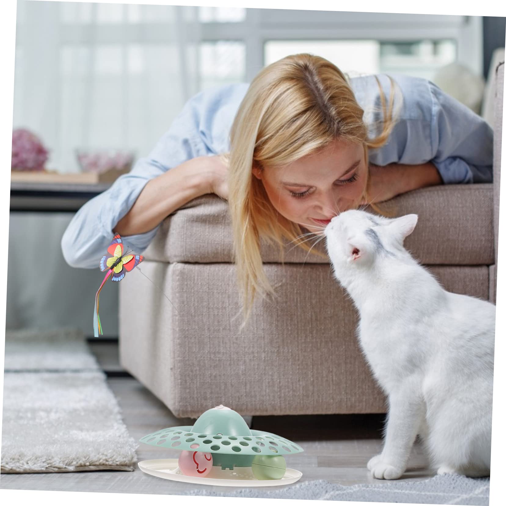 TOYANDONA Interaktives Katzenspielzeug Mit Simulations-neckspielzeug Und Katzenminze-Spielzeug Für Katzen Langlebiges Und Verschleißfestes Katzenspielzeug