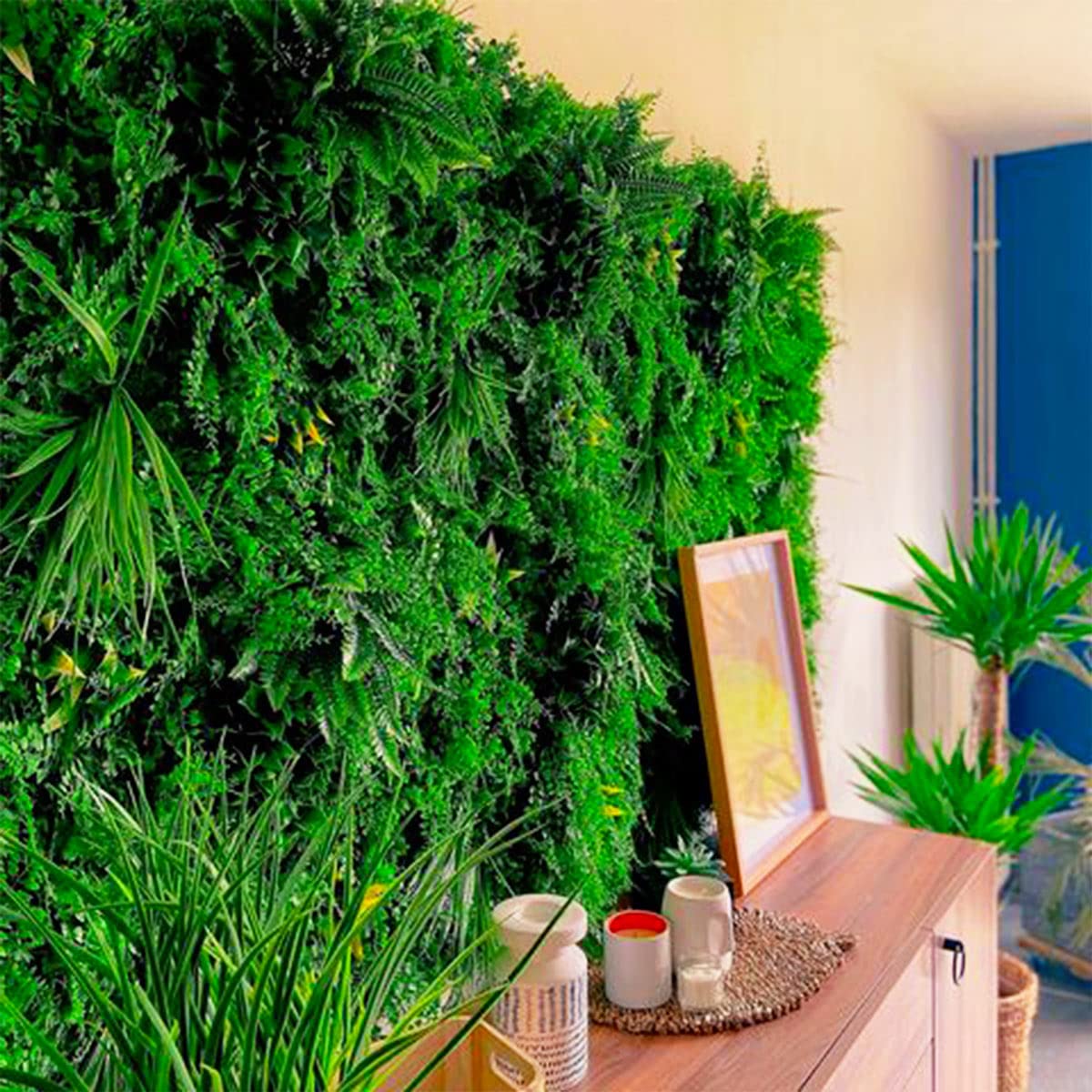 SYNTHAIETIK Mur Végétal Artificiel Fougère Dense Prix/m² Une Solution Tropicale pour Vos Espaces Intérieur et Extérieur