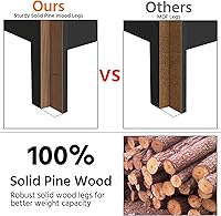 Vista 8 de Yaheetech Moderno juego de mesa de 3 piezas para sala de estar, mesa auxiliar y mesa auxiliar para el hogar y la oficina, muebles decorativos