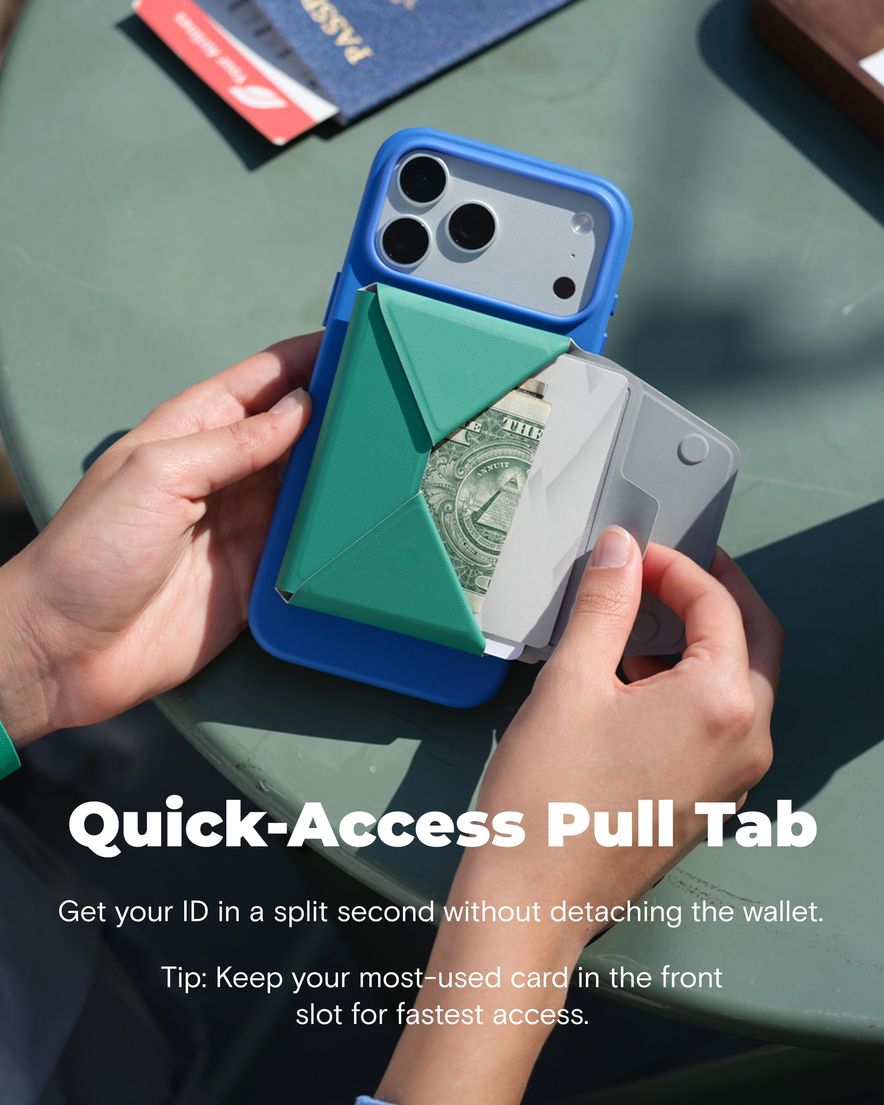 MOFT Magsafe Wallet, cienki magnetyczny uchwyt na 8 kart, portfel Snap Field Wallet ze wzorem Pull-to-Access, blokowanie RFID, skóra Veagn, minimalistyczny portfel podróżny dla kobiet i mężczyzn