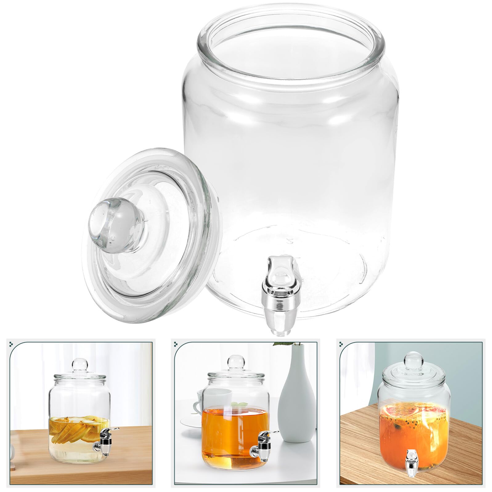 VALICLUD Distributeur De Boissons Verre Pour Vin De Fermentation Récipient Hermétique Pour Boissons Pichet à Infusion à Froid