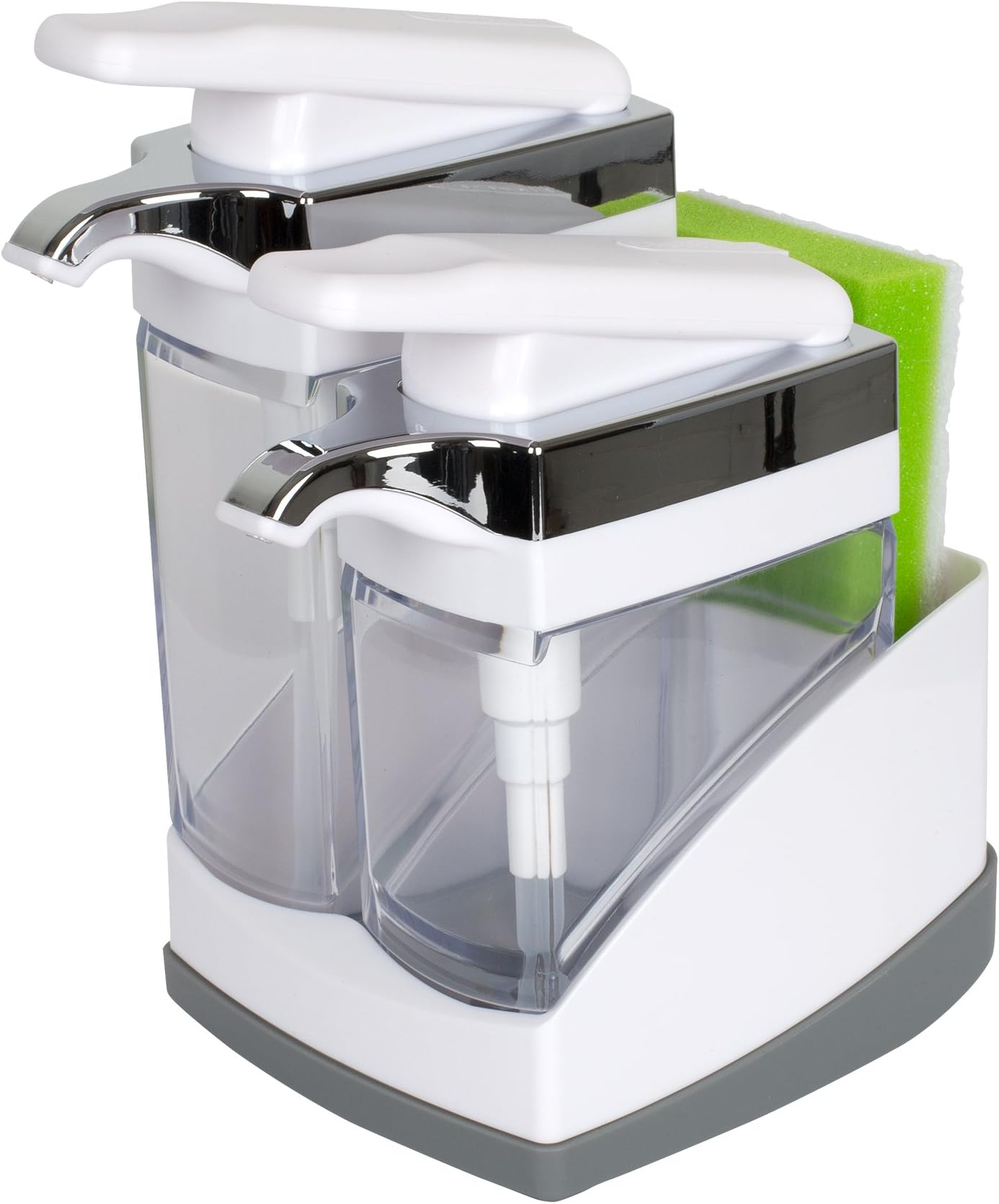 Sink Sider Duo with Sponge - White & Chrome Plating