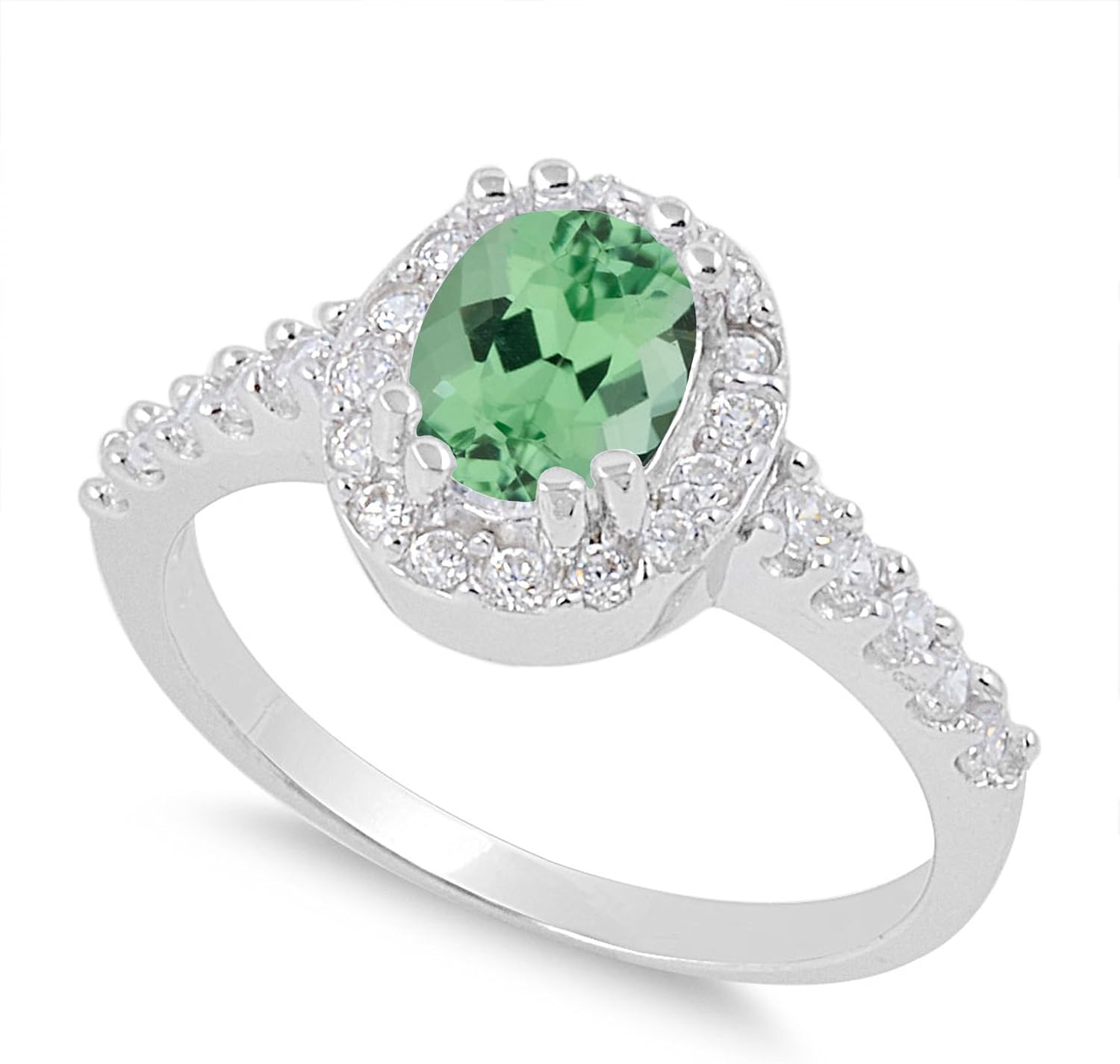 CHOOSE YOUR COLOR Sterling Silver Oval Ring