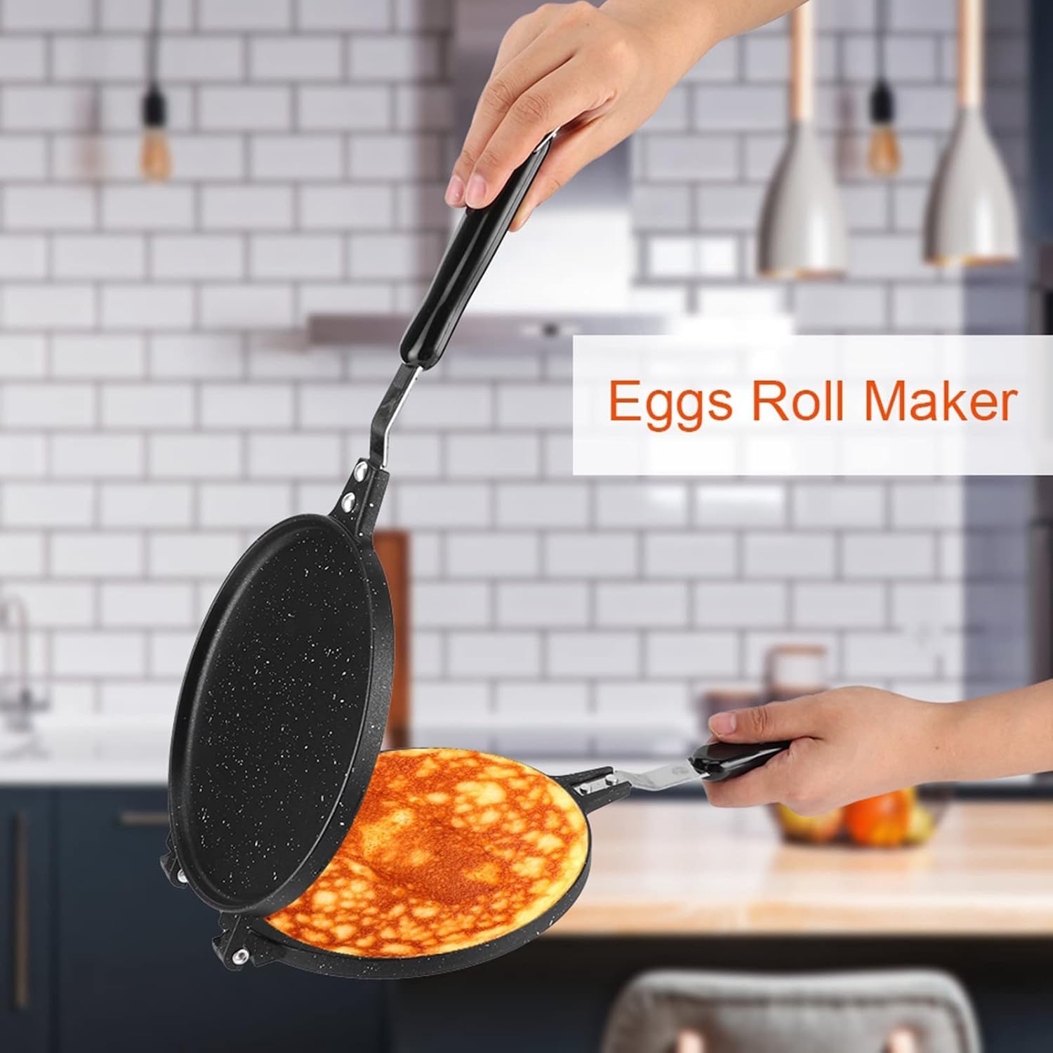 Padella Antiaderente per Crêpes E Involtini Primavera, Stampo Rotondo per Involtini Primavera, Stampo per Waffle, Accessori da Cucina per La Colazione