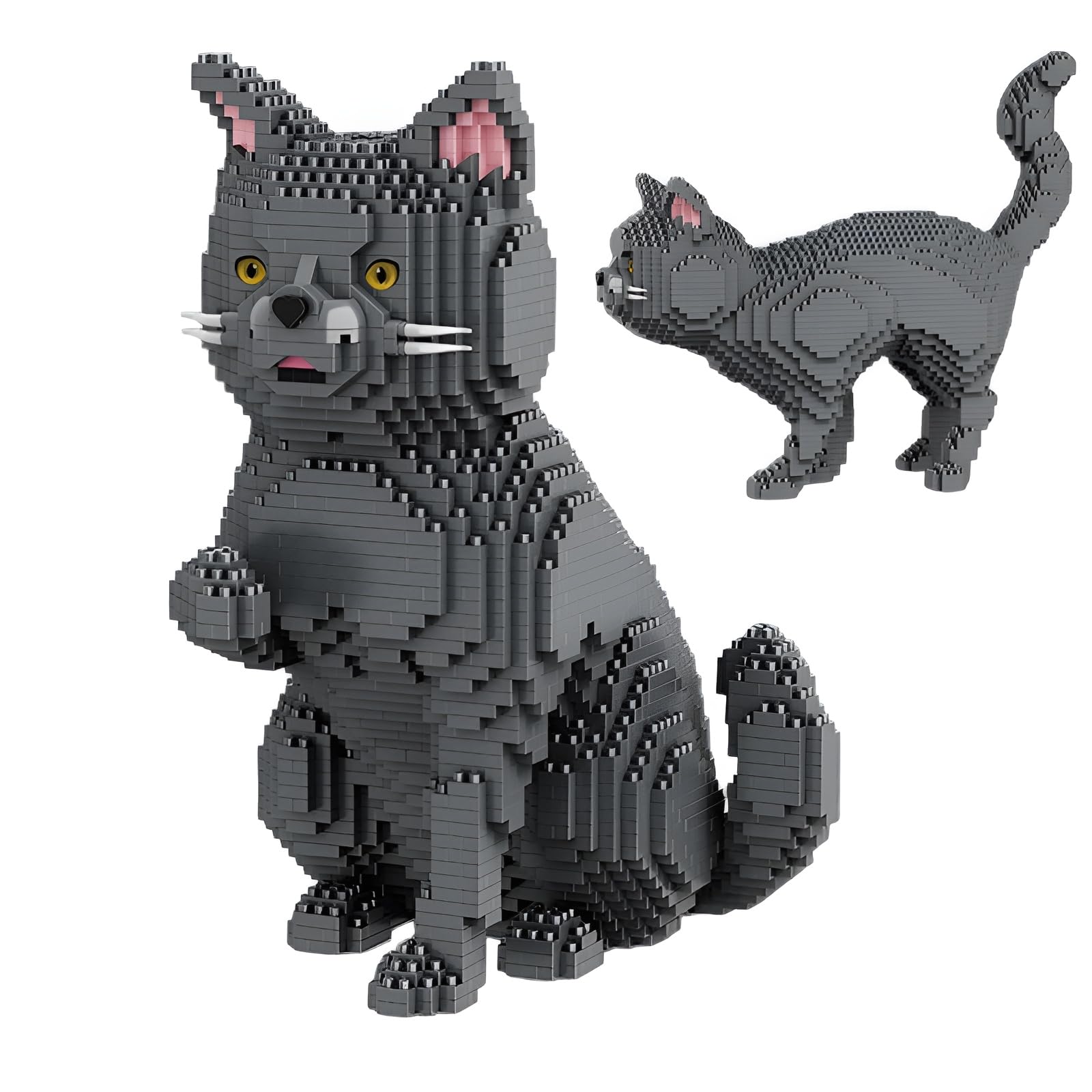 Blue Cat Mini Building Block Set 2 Forms, 2277Pcs Micro Animals Model Toys — image 1