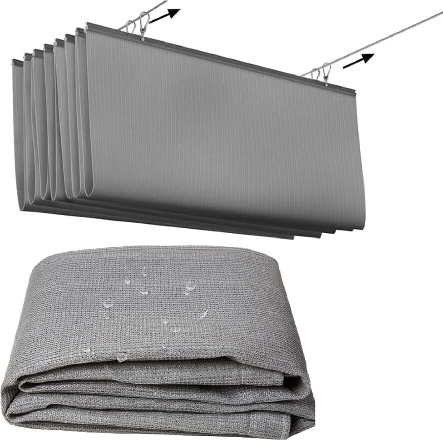 ZHANGQINGXIU Retractable Shade Sail Wire Rope Slide