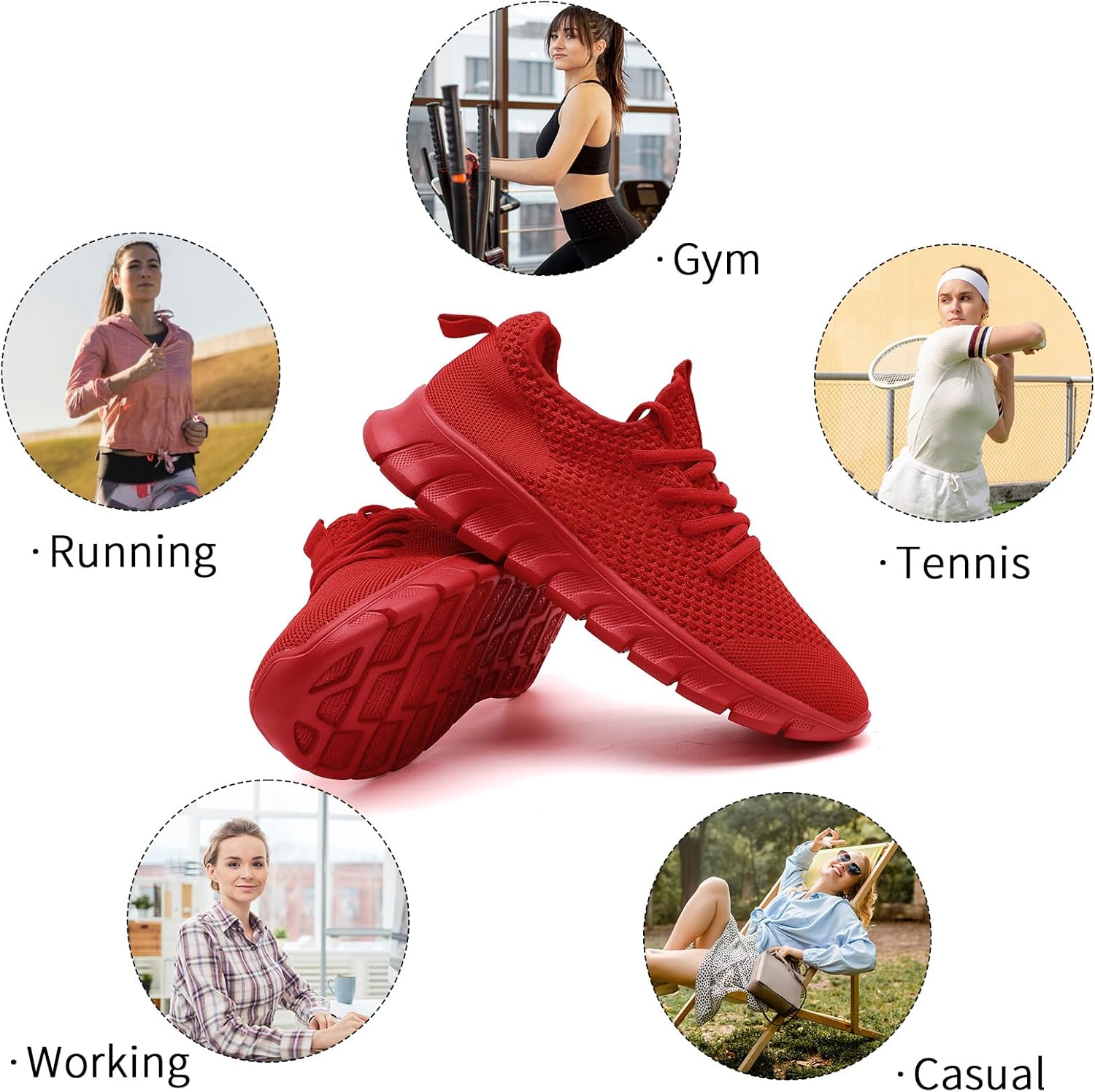 Womens Walking Shoes Running Tennis Sneakers Non Slip Gym Workout Athletic Lightweight Comfortable Fashion Sport Mesh Casual Shoe - Image 7