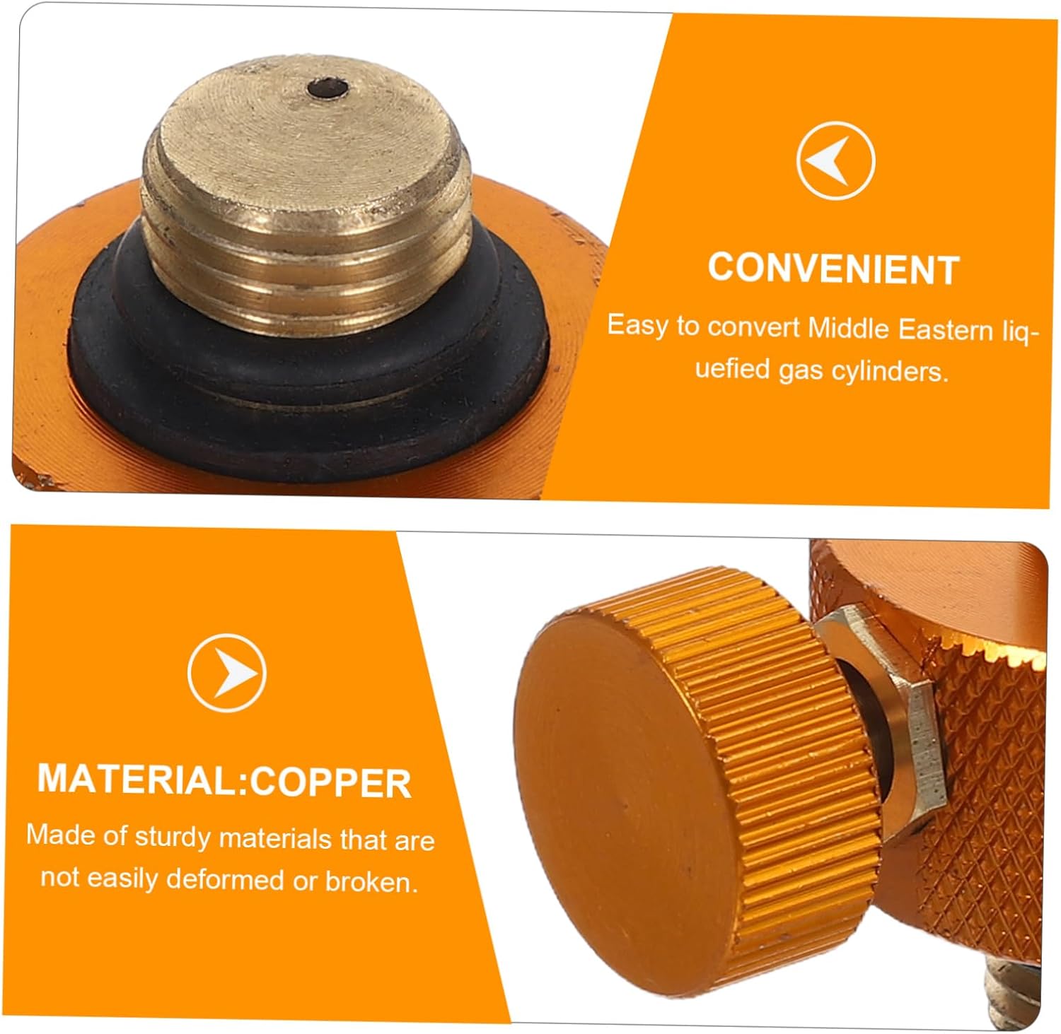 UPKOCH Outdoor Furnace Converter for Middle Eastern Gas Tanks Easy Connection Adapter for Camping Backpacking Lightweight Portable Gas Refill Tool