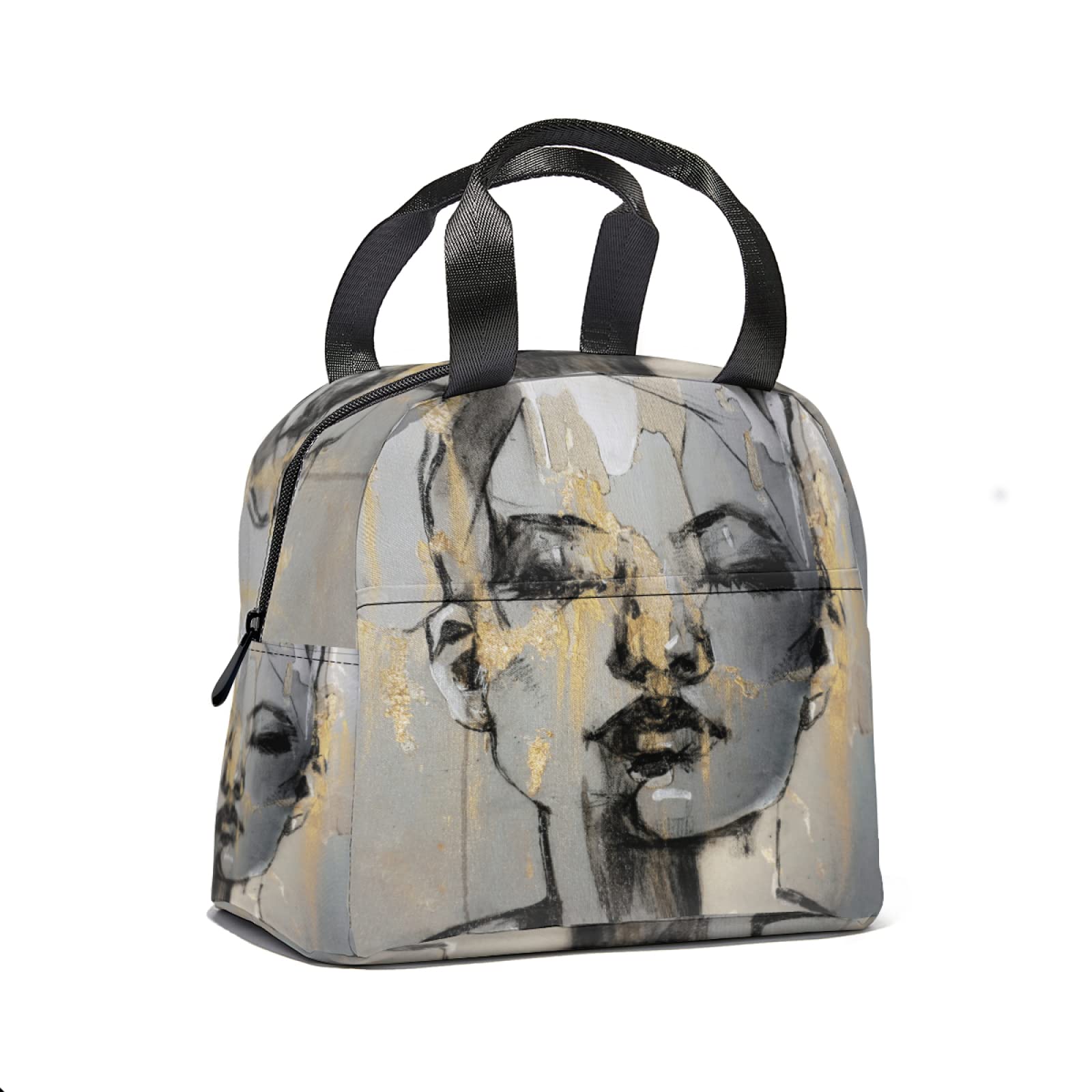 Set Sac à Lunch Isotherme Rose + Bec De Table - 25.5x21x17cm - Cordon Et Coton - Simple Et Pratique