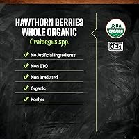 Vista 3 de Frontier Co-op Bayas orgánicas de espino, enteras, para té de bayas de espino, Kosher 16 onzas (paquete de 1)