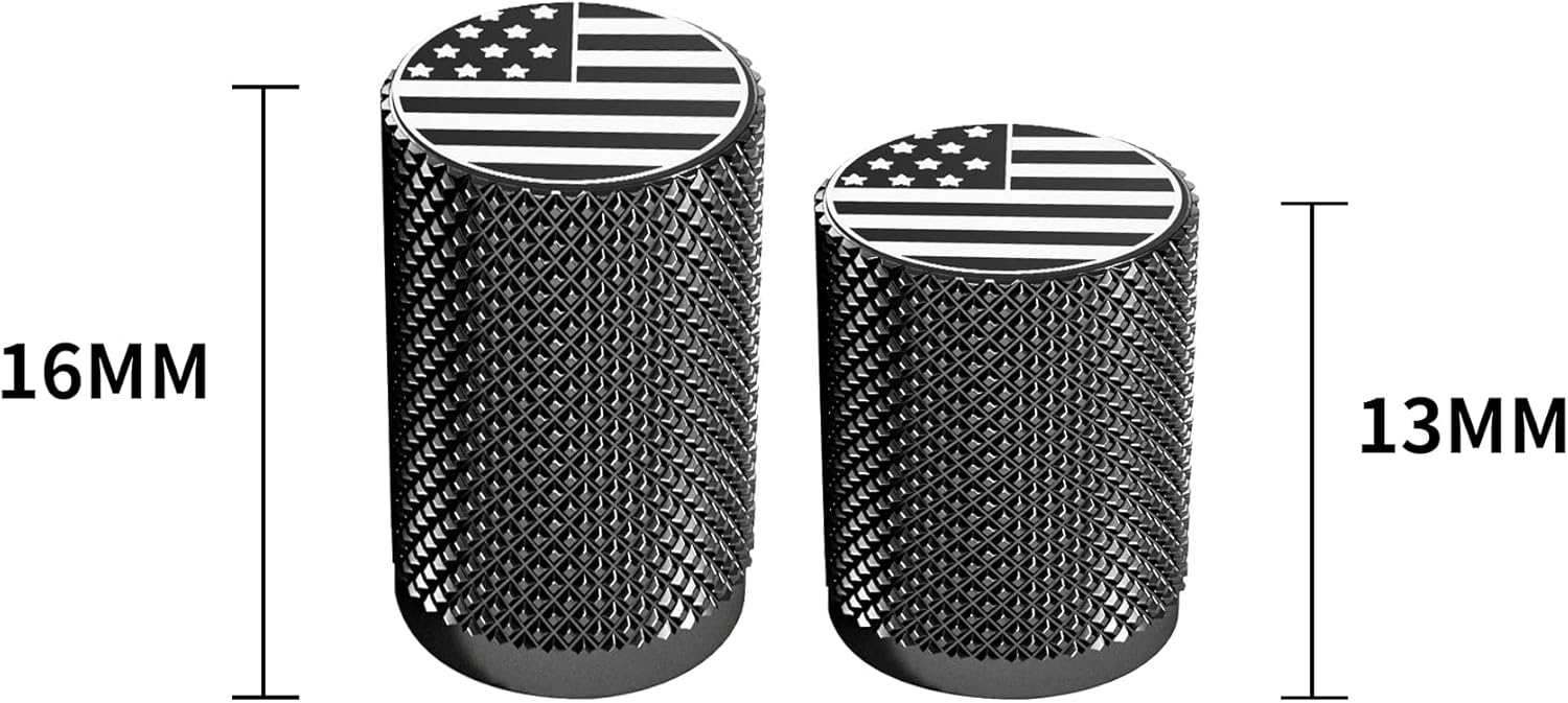 STEEL HAWK 316L Stainless Steel Tire Valve Caps (4-Pack)-No-Fuse CNC Machined - Raw Marine-Grade Finish w/Airtight Silicone O-Ring Seal - Universal Fit for Cars, Trucks, Motorcycles | STD/PVD Black