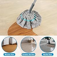 Vista 3 de Trapeadores de cuerda para limpieza de suelos: trapeador giratorio, trapeador para escurrir, mopa para limpieza, trapeador autoescurridor, mopa