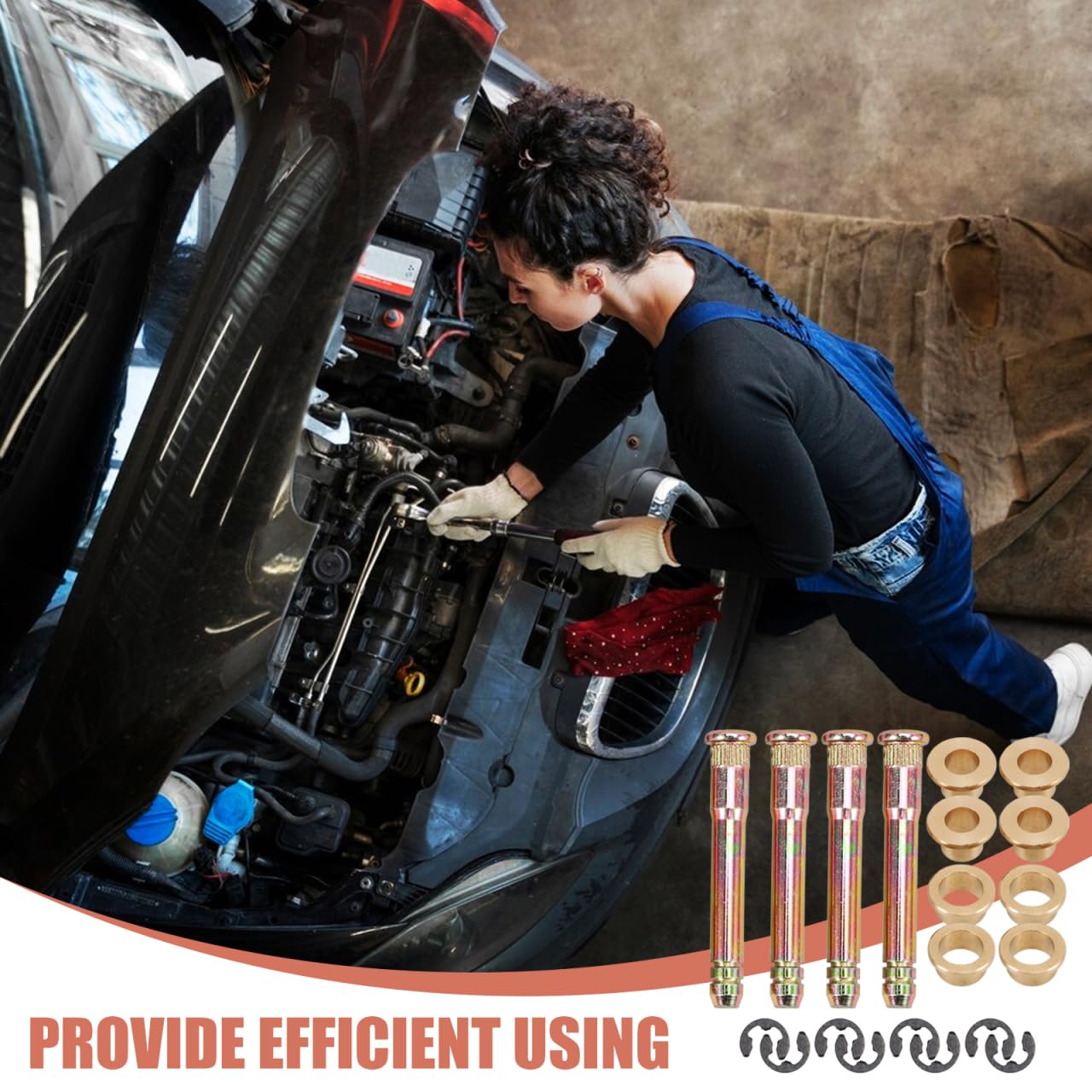 MAGICLULU Boccole Per Cerniere Porte Auto Perni Cerniera Porta Inserti Per Riparazione Cerniere Porte Accessori Auto Ricambi