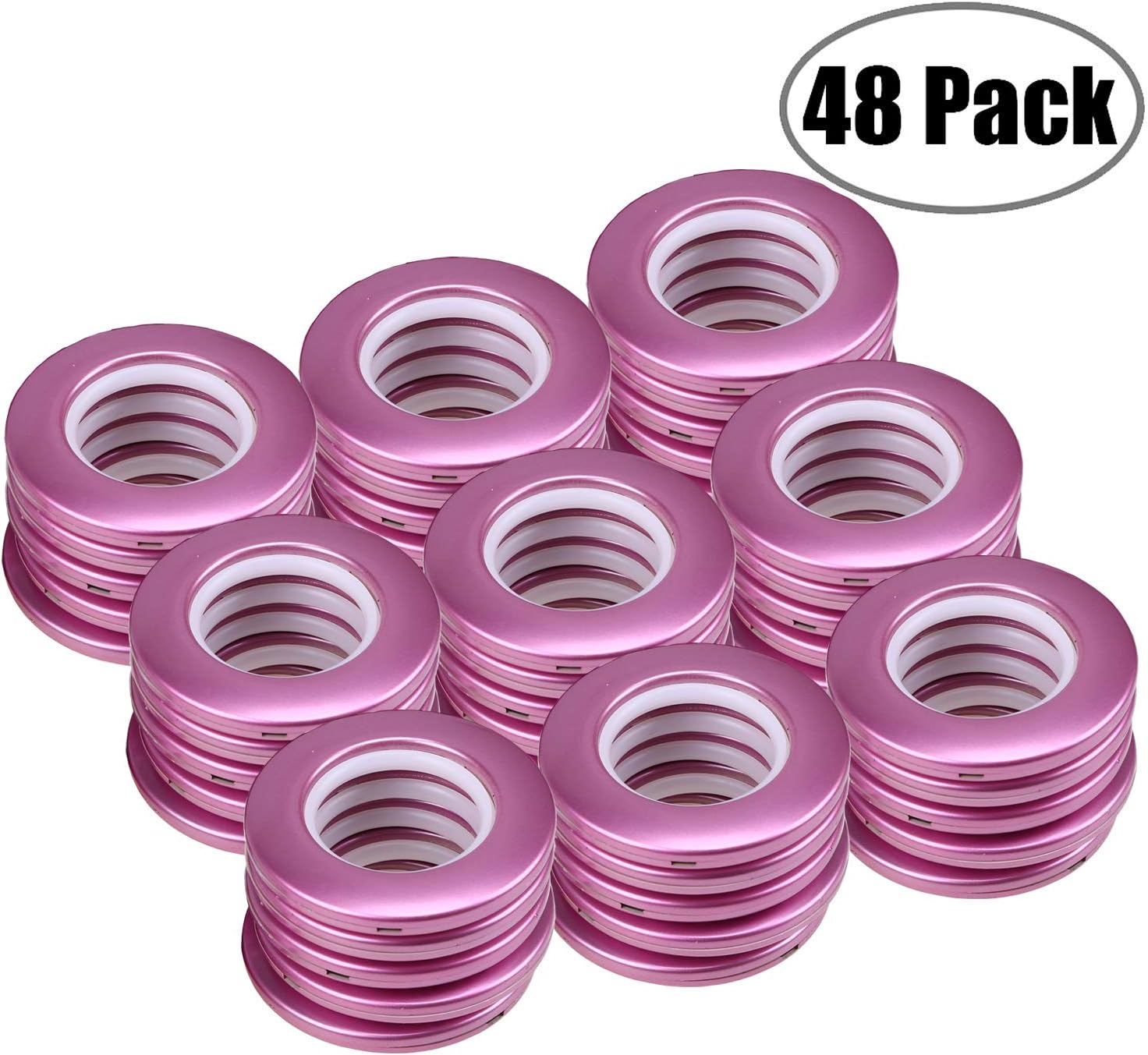 Curtain Grommets LANDGOO 1-9/16 Inch Inner Diameter Polish Purple 48 Pairs