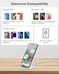 15W Fast Pixel Phone Wireless Charger Stand for Google Pixel 10A 10 9 8 7 Pro 9a 6Pro 5 4XL, Certified Android Phone Wireless Charging Station for Samsung Galaxy Z Fold 7 Z Flip 6 S26 S25 S24 S23