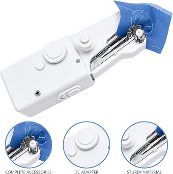 Handheld Sewing Machine, Mini Sewing Machine with Complete Accessory Kit | Portable Sewing Machines for Quick Repairs, Portable Mini Sewing Machine for Beginners & Professionals